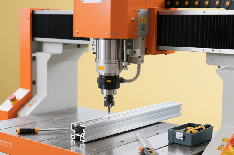 Production process of broken bridge aluminum door and window equipment